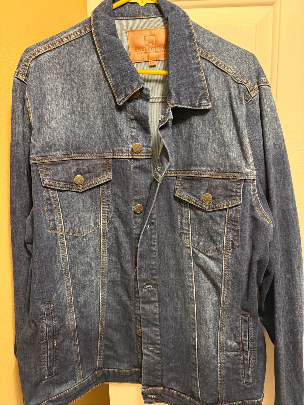JM Collection Men's Classic Indigo Denim Jacket